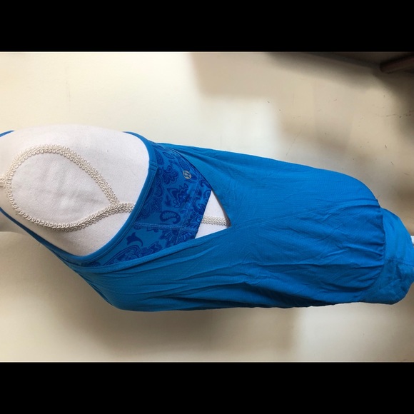 Lululemon “No Limits” Blue Two-in-one Tank - Picture 3 of 6